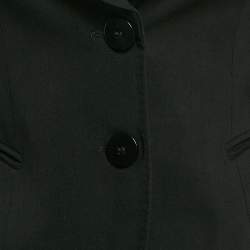 Pre Owned Emporio Armani Black Wool Blend Tailored Blazer S