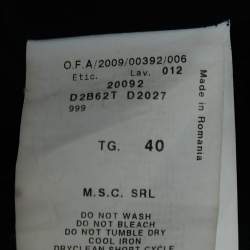 Pre Owned Emporio Armani Black Embellished Wool Blend Zip-Up Jacket S