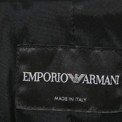 Emporio Armani Pink/Black Python Pattern Leather Jacket S