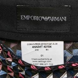 Emporio Armani Multicolor Geometric Jacquard Ruffled Mini Skirt S