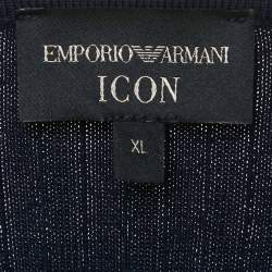 Emporio Armani Icon Navy Blue Logo Cotton Knit Jumper XL