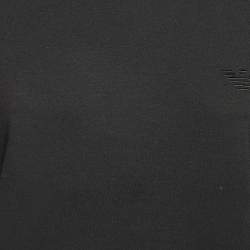 Pre Owned Emporio Armani Black Jersey Crew Neck Jumper M 