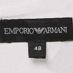 Pre Owned Emporio Armani Multicolor Printed Cotton Blend Sleeveless Maxi Dress L