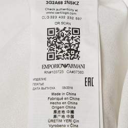 Pre Owned Emporio Armani Multicolor Printed Cotton Blend Sleeveless Maxi Dress L