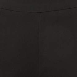 Pre Owned Emporio Armani Black Crepe Tapered Pants S
