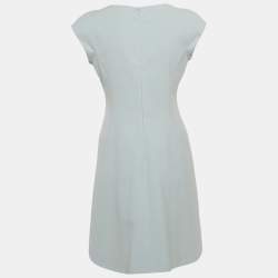 Pre Owned Emporio Armani Grey Crepe Sleeveless Mini Dress M