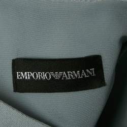 Pre Owned Emporio Armani Grey Crepe Sleeveless Mini Dress M