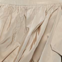 Pre Owned Emporio Armani Beige Synthetic Asymmetric Skirt M