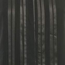 Pre Owned Emporio Armani Black Silk Pleat Detail Ruffled Sleeveless Blouse M