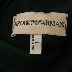 Pre Owned Emporio Armani Black Turtleneck Pocket Detail Long Sleeve Pullover L