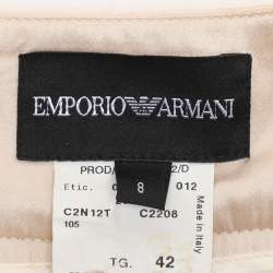 Emporio Armani Beige Rib Knit Midi Skirt M