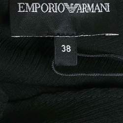 Emporio Armani Black Sheer Crepe Sleeveless Top M