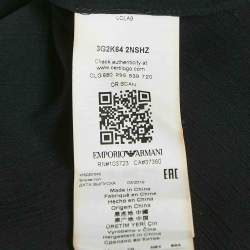Emporio Armani Black Sheer Crepe Sleeveless Top M