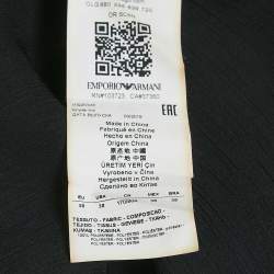 Emporio Armani Black Sheer Crepe Sleeveless Top M