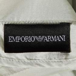 Emporio Armani Pale Grey Silk Button Front Blouse M
