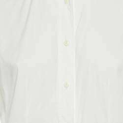 Pre Owned Emporio Armani White Cotton Button Front Shirt M 