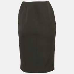 Emporio Armani Black Crepe Pencil Skirt S