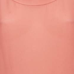 Emporio Armani Pink Chiffon Raw Edge Trim Top L