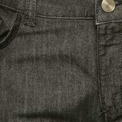 Emporio Armani Grey Sequin Embroidered Denim Dakota Jeans M Waist 29"