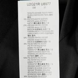 Pre Owned Emporio Armani Black Satin Embellished Patch Detail Blazer M