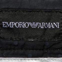 Pre Owned Emporio Armani Black Cotton Slim Fit Jeans M/Waist 34"