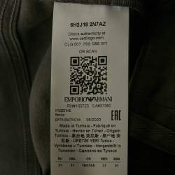 Pre Owned Emporio Armani Grey Cotton Drill Skinny Jeans L Waist 31"