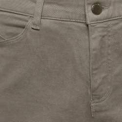 Pre Owned Emporio Armani Grey Cotton Drill Skinny Jeans L Waist 31"