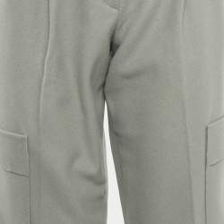 Pre Owned Emporio Armani Green Felt Cargo Pants M