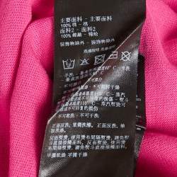 Emporio Armani Pink Mesh Pocket Detail Cotton T-Shirt M