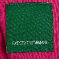 Emporio Armani Pink Mesh Pocket Detail Cotton T-Shirt M