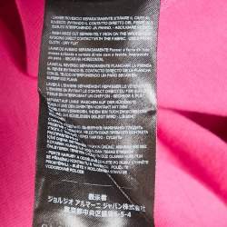 Emporio Armani Pink Mesh Pocket Detail Cotton T-Shirt M