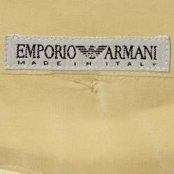 Emporio Armani Beige Silk Button Front Shirt M