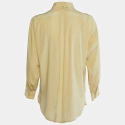 Emporio Armani Beige Silk Button Front Shirt M
