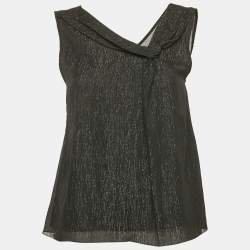 Emporio Armani Black Lurex Tank Top M