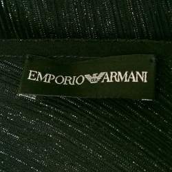 Emporio Armani Black Lurex Tank Top M