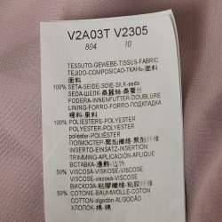 Pre Owned Emporio Armani Lavender Silk Tiered Midi Dress S