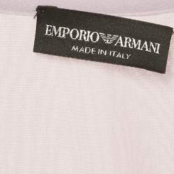 Pre Owned Emporio Armani Lavender Silk Tiered Midi Dress S