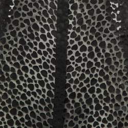 Pre Owned Emporio Armani Black Devore Pleated Sleeve Top XL