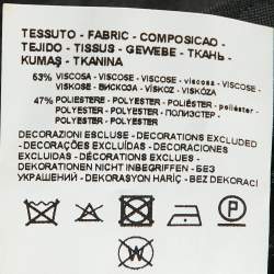 Pre Owned Emporio Armani Black Devore Pleated Sleeve Top XL