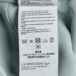 Pre Owned Emporio Armani Pale Blue Crepe Pencil Skirt L