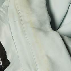 Pre Owned Emporio Armani Pale Blue Crepe Pant Suit L