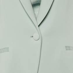 Pre Owned Emporio Armani Pale Blue Crepe Pant Suit L