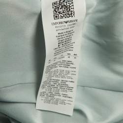 Pre Owned Emporio Armani Pale Blue Crepe Pant Suit L