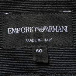 Emporio Armani Black Knit Double Breasted Jacket XL