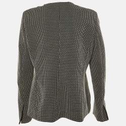 Emporio Armani Black Knit Double Breasted Jacket XL