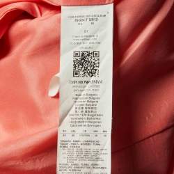 Pre Owned Emporio Armani Pink/White Crepe Top & Suit Set L