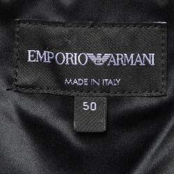 Pre Owned Emporio Armani Black Knit Tie Front Zip Up Jacket XL