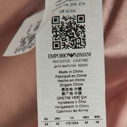 Pre Owned Emporio Armani Pink Crepe Pant Suit L