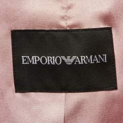 Pre Owned Emporio Armani Pink Crepe Pant Suit L
