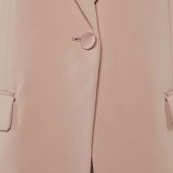 Pre Owned Emporio Armani Pink Crepe Pant Suit L